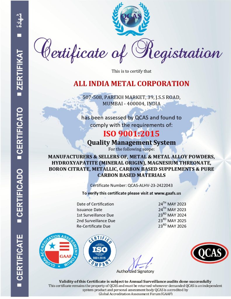 Certifications | https://allindiametal.com/certifications/