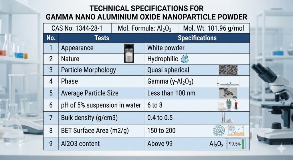 Gamma Nano Aluminium Nanoparticle Powder | https://allindiametal.com/gamma-nano-aluminium-nanoparticle-powder/